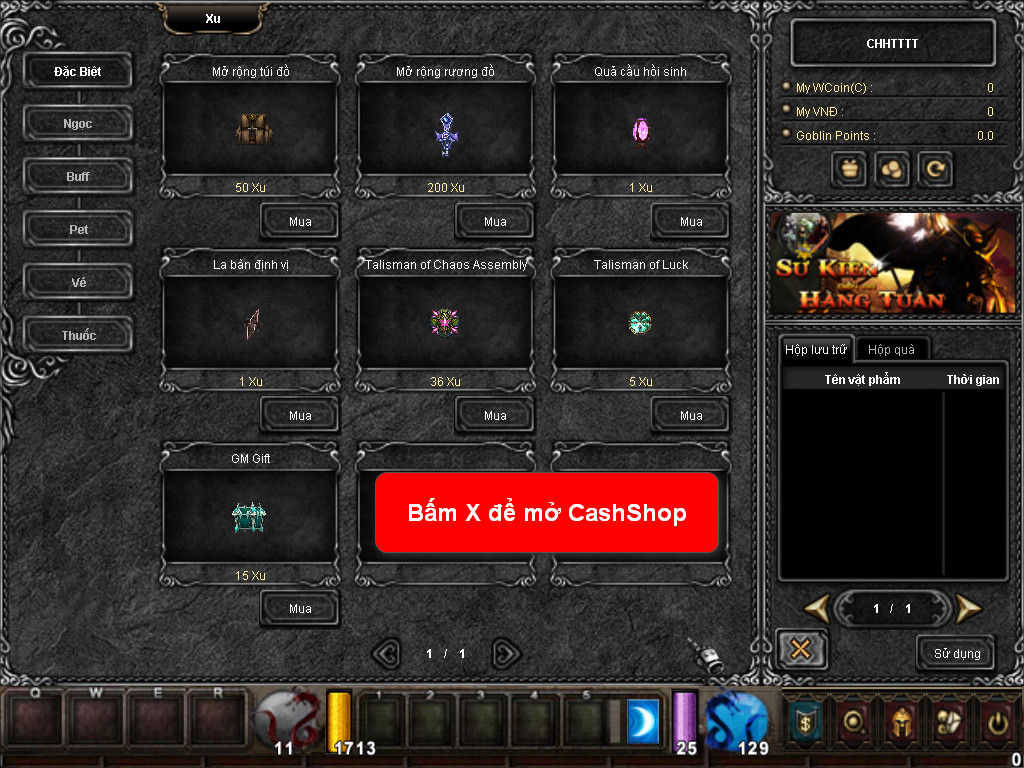 Chức năng chính của Game MU Đấu Trường